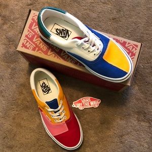 Rainbow patchwork Vans